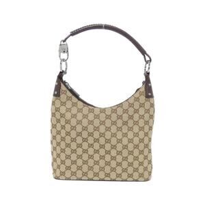 Gucci hobo bag beige GG canvas monogram brown leather